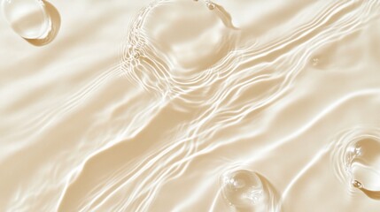 Water wave cosmetics concept. Skin care pure fluid pattern background. Fresh mousturusing gel or serum texture overlay
