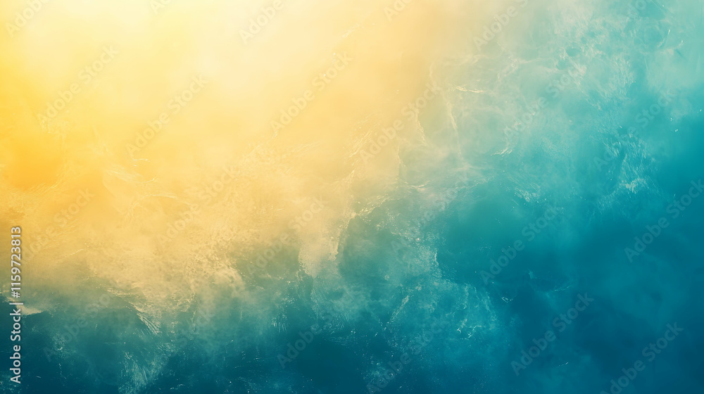 Aufkleber abstract textured background with a blend of warm yellow and cool teal, perfect for design projects 