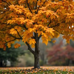 autumn leaves in the park