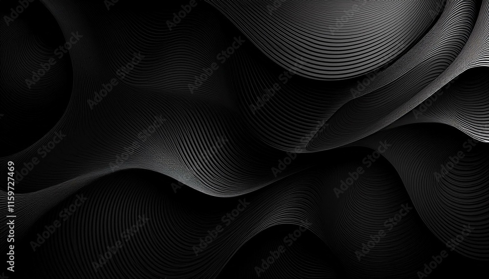 Poster abstract black web banner. generated image