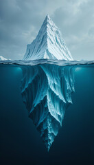 Sectional view of both the top and bottom of the iceberg - Generative AI