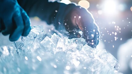 Ice sculpture carving, Ice Art Championships, winter art