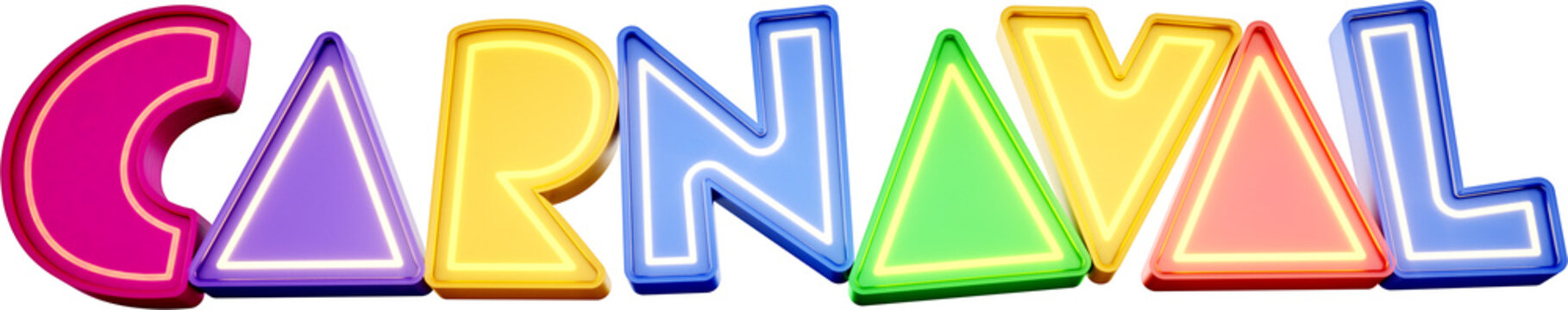 logotipo 3d ofertas e promocoes de carnaval 3d renderizacao carnaval do brasil
