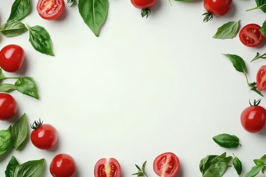 Caprese dish Border Blank area