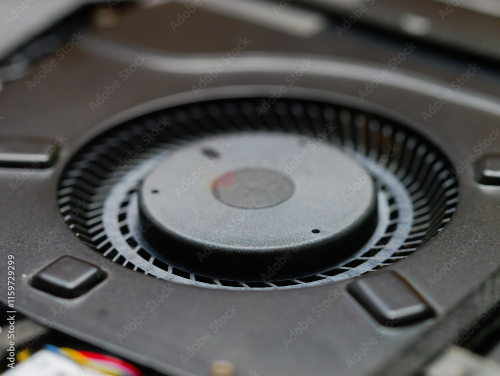 Poster detail for laptop fan. fixing notebook. repairing computer.