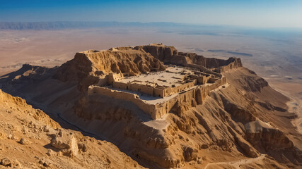 Fototapeta premium Amazing Masada National Park Israel, sunny day