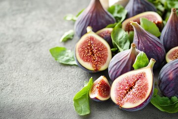 Combine figs and brie with salad against a concrete backdrop