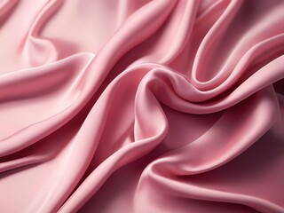 Obraz premium Elegant Pink Silk Fabric Drape: Luxurious Texture and Soft Curves