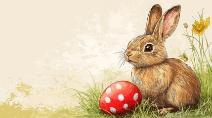  Easter vintage greeting card. Spring beautiful Flatlay with place for text. Background, poster template in retro style. Beautiful nostalgic craft design and layout.