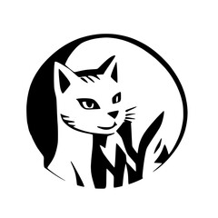 Cat with Relaxed Stance - Casual Pet Vector