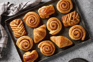 various baked pastries