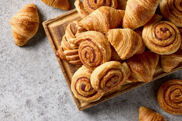 various freshly baked pastries