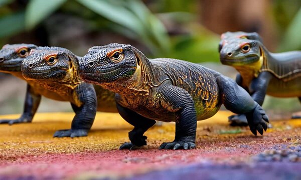 stunning Komodo's dragon in the wild