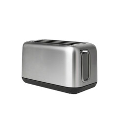 Modern four slice toaster isolated on white background