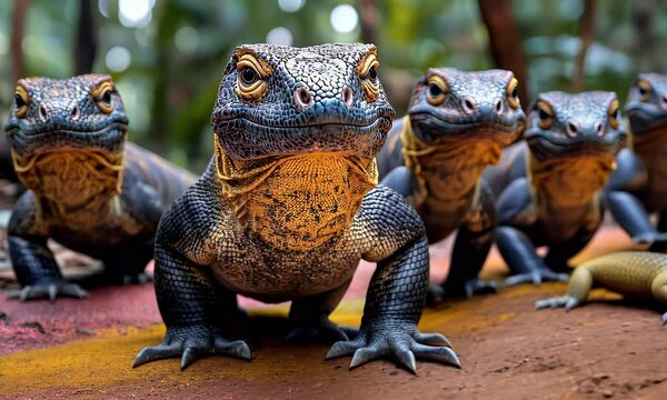 stunning Komodo's dragon in the wild