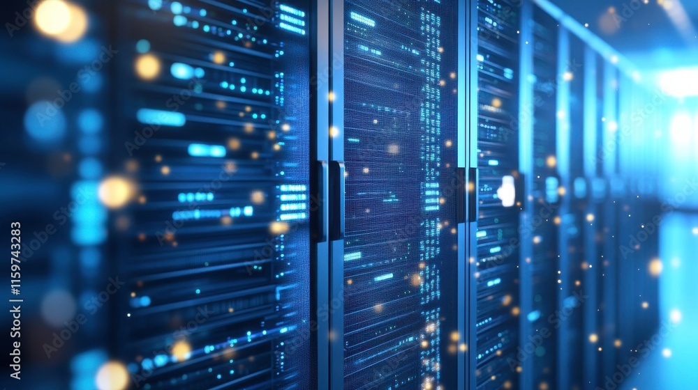 Poster high-tech data backup and disaster recovery concept