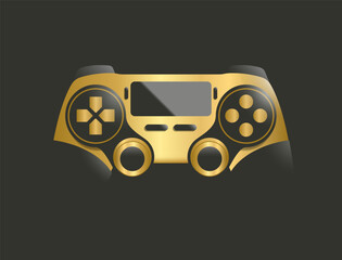 Abstract golden game controller or joystick for gaming console © AnSeet
