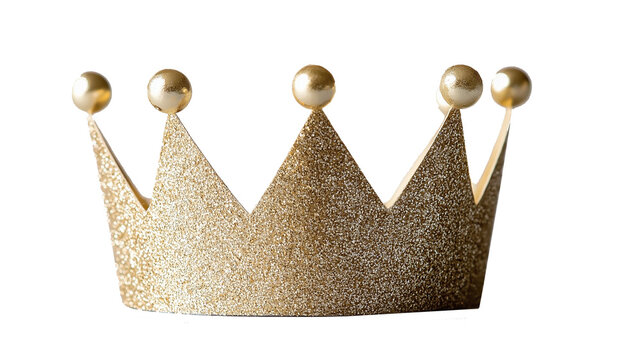 Golden glitter crown representing royalty, power, and success - Powered by Adobe