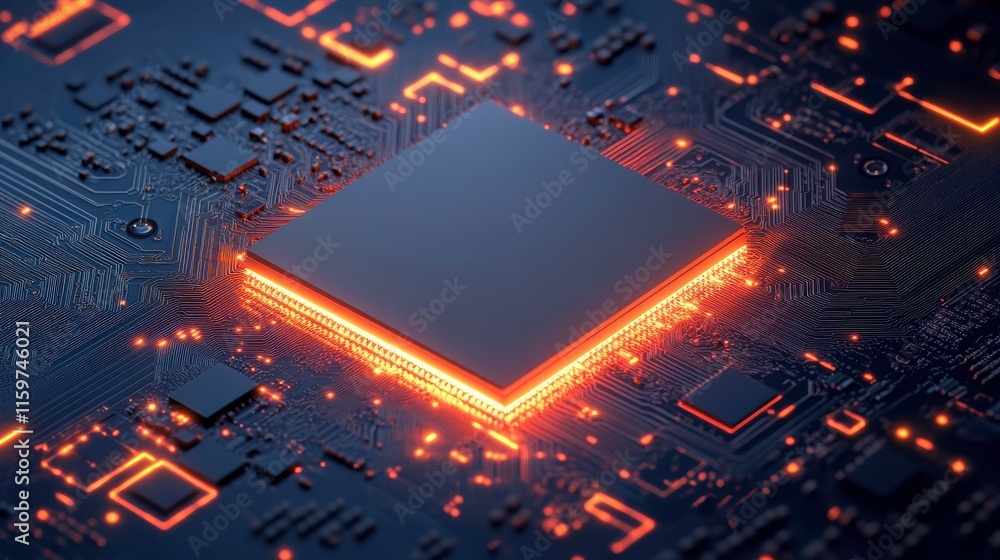 Poster layered microchip design under sharp light