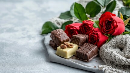 Romantic Chocolates and Roses