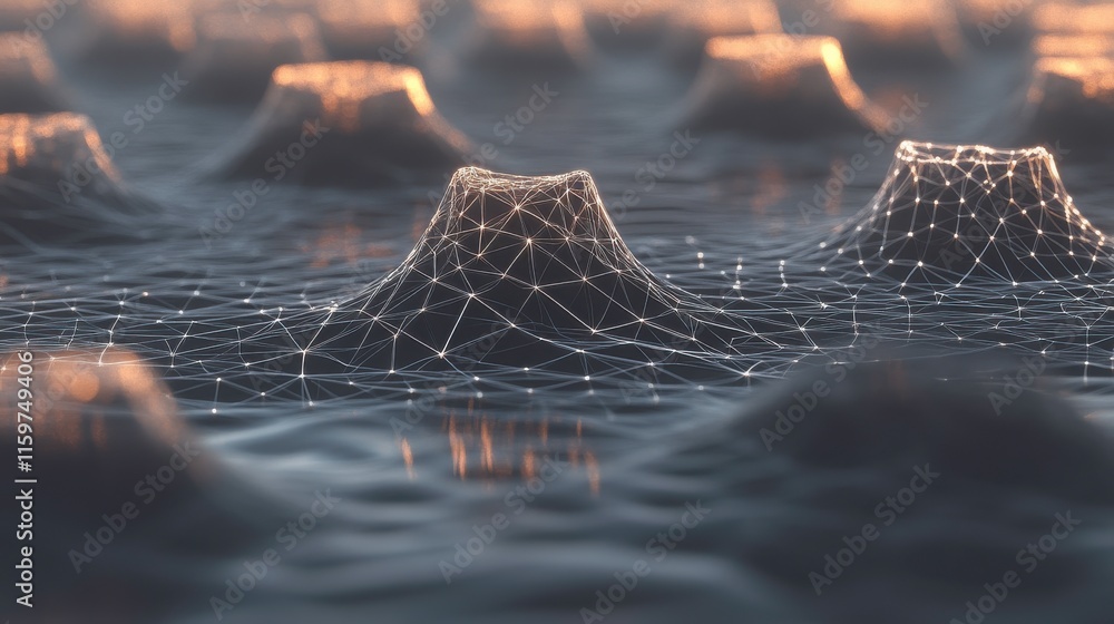Poster neural network visuals in soft light display