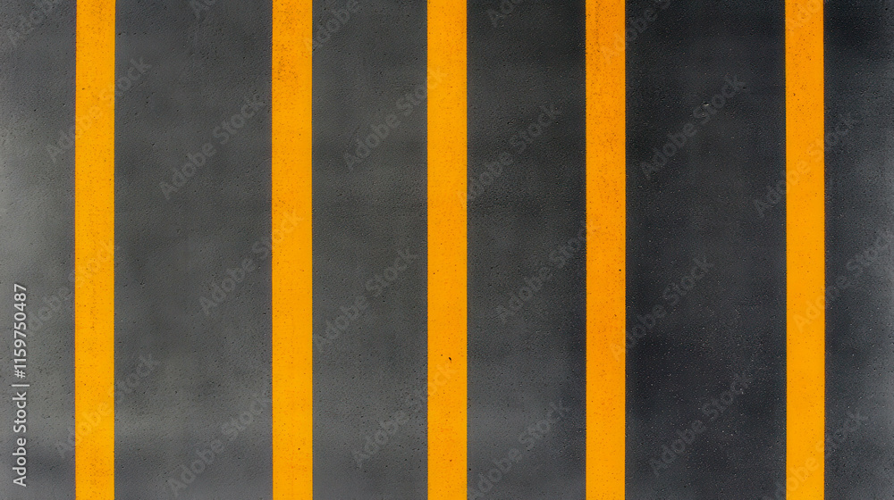 Aufkleber abstract view of a textured grey surface with bold yellow stripes creating a striking visual contras