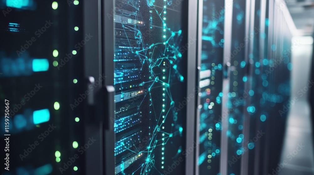 Poster remote monitoring of server access with animated interface