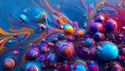 Festive Foam Art: Shiny Bubbles and Colors at the Christmas Market