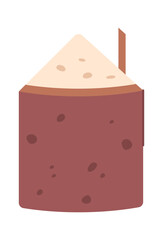 Classic cheesecake slice vector illustration