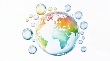 Bubble chart comparing GDP sizes of major economies. Featuring large and small bubbles