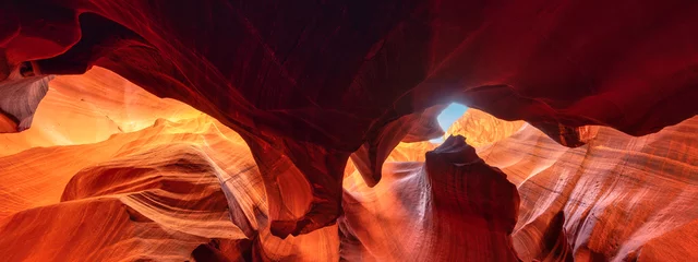 Artistic sandstone walls in famous antelope canyon near page in arizona usa - Art and travel concept for websites, wallpapers, travel cards, cards