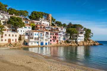 Fototapeta premium Picturesque Sa Tuna village on the Costa Brava coast in Catalonia, Spain