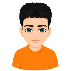 young boy face or portrait