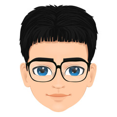 young boy face or portrait