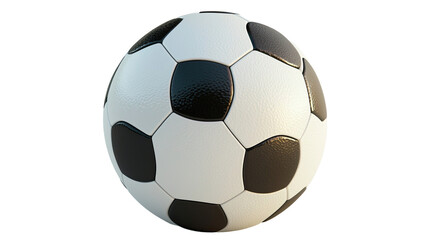 A classic black and white soccer ball designed for sports and recreational activities.