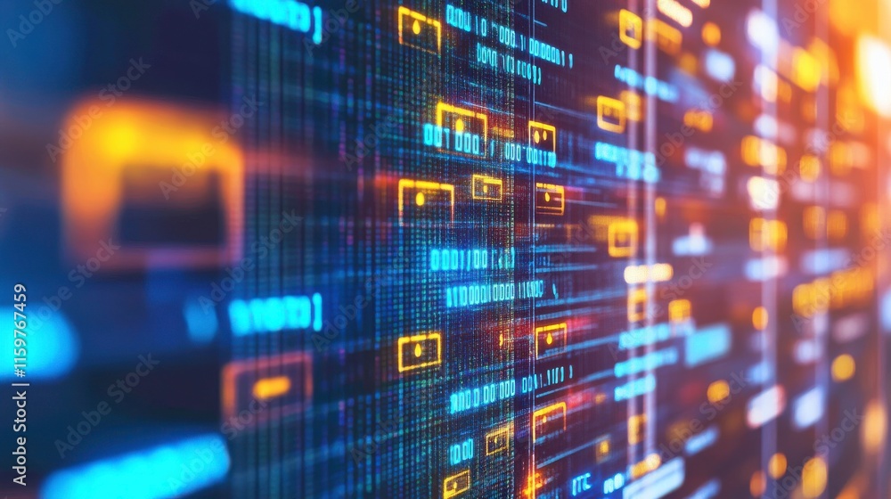 Poster abstract background for secure login concepts