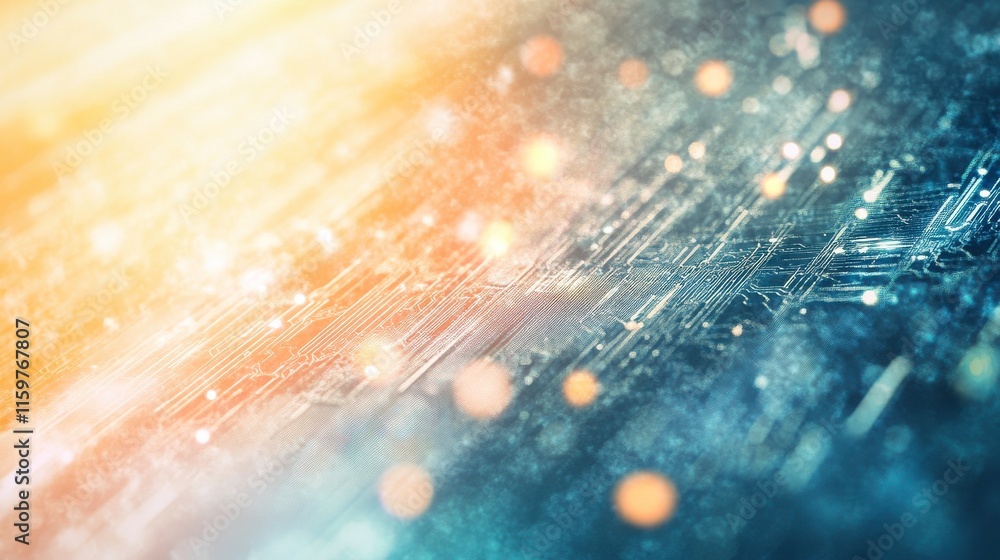 Aufkleber abstract data flow with bright light background