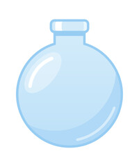 Round flask laboratory equipment vector illustration