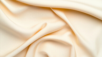 Fototapeta premium Soft cream fabric with elegant folds and smooth texture, perfect for design