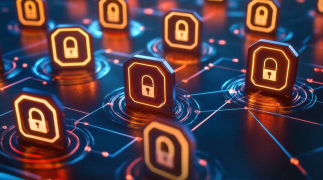 Data Flow and Security Imagery with Soft Light