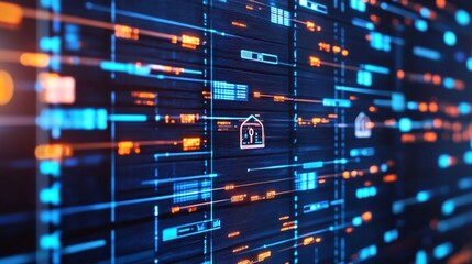 Data Flow Imagery in Minimalist Bright Light Background