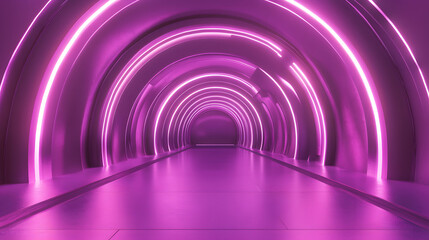 Obraz premium 3d rendering of Purple and pink abstract geometric background. Scene for advertising, technology, showcase, banner, game, sport, cosmetic, business, metaverse. Sci-Fi Illustration. Product display