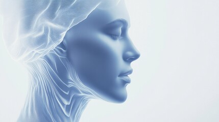 Ethereal Profile of a Woman with Soft Light Effects