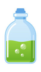Bottle chemical equipment, glassware vector illustration