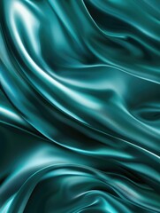 Luxurious teal and grey silky texture with a ribbed pattern, suitable for wallpapers, fashion or textile design.