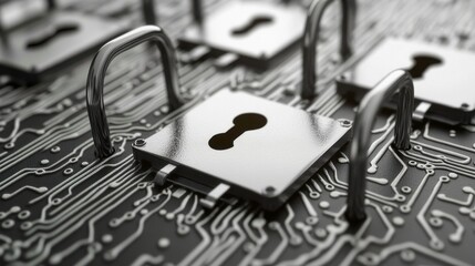 High Contrast Tech Protection Overlay on White Background