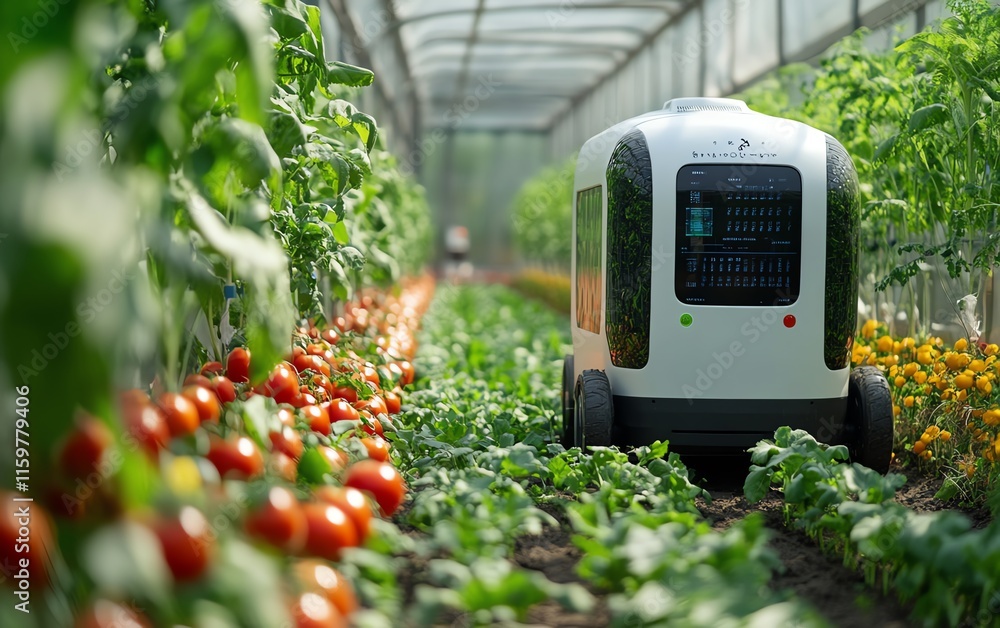 Aufkleber a robotic farming system featuring autonomous machines and aipowered tools transforming agriculture 