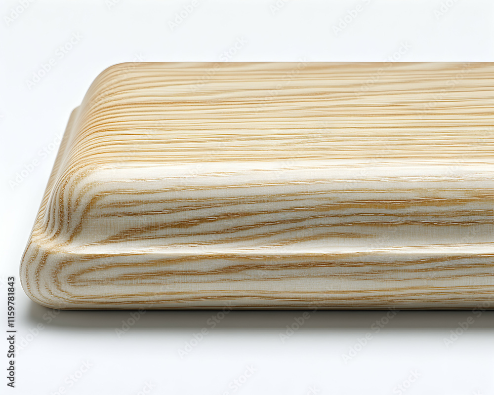 Poster close-up of a light beige wood grain texture, showing the fine lines and subtle color variations. id