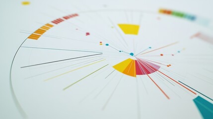 Economic performance visualization. Featuring a radar chart on a bright white background