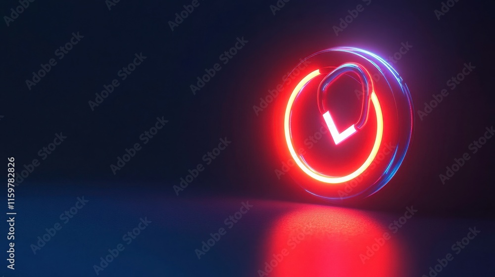 Poster secure login visual with minimalist soft light effect